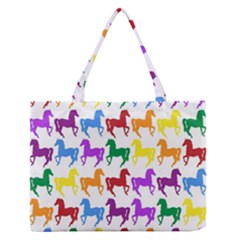 Colorful Horse Background Wallpaper Medium Zipper Tote Bag