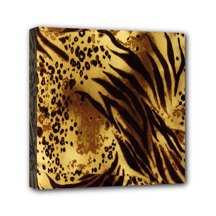 Stripes Tiger Pattern Safari Animal Print Mini Canvas 6  x 6 