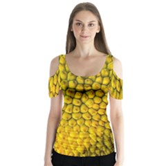 Jack Shell Jack Fruit Close Butterfly Sleeve Cutout Tee 