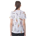 Rabbit Carrot Pattern Weft Step Women s Sport Mesh Tee View2