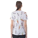 Rabbit Carrot Pattern Weft Step Women s Cotton Tee View2