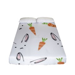 Rabbit Carrot Pattern Weft Step Fitted Sheet (full/ Double Size)