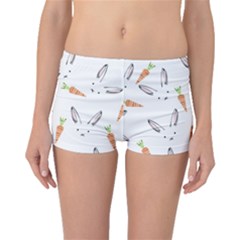 Rabbit Carrot Pattern Weft Step Boyleg Bikini Bottoms by Amaryn4rt