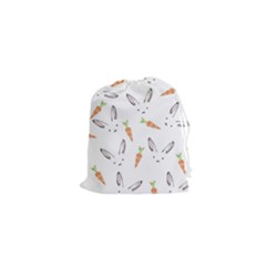 Rabbit Carrot Pattern Weft Step Drawstring Pouches (xs)  by Amaryn4rt