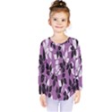 Floral Pattern Background Kids  Long Sleeve Tee View1