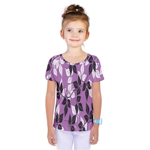 Floral Pattern Background Kids  One Piece Tee by Amaryn4rt