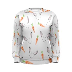 Rabbit Carrot Pattern Weft Step Women s Sweatshirt by Amaryn4rt