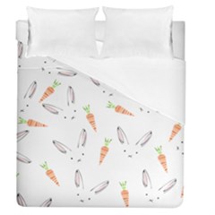 Rabbit Carrot Pattern Weft Step Duvet Cover (queen Size)