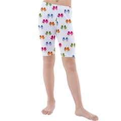 Pattern Birds Cute Design Nature Kids  Mid Length Swim Shorts by Amaryn4rt