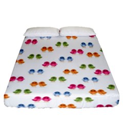 Pattern Birds Cute Design Nature Fitted Sheet (queen Size)