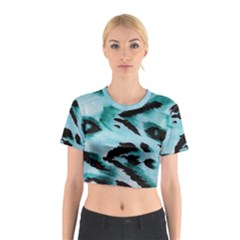 Animal Cruelty Pattern Cotton Crop Top