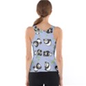 Panda Tile Cute Pattern Blue Tank Top View2