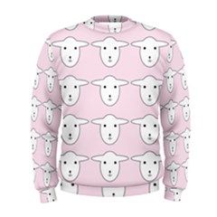 Sheep Wallpaper Pattern Pink Men s Sweatshirt by Amaryn4rt