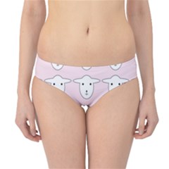 Sheep Wallpaper Pattern Pink Hipster Bikini Bottoms by Amaryn4rt