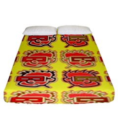 Funny Faces Fitted Sheet (king Size)