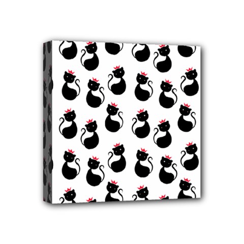 Cat Seamless Animal Pattern Mini Canvas 4  X 4 