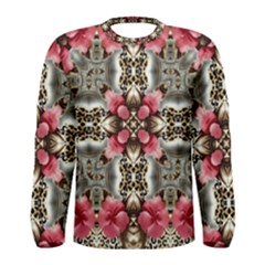 Flowers Fabric Men s Long Sleeve Tee