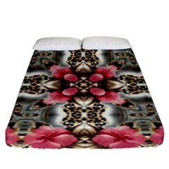 Flowers Fabric Fitted Sheet (king Size)