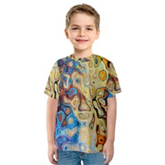 Background Structure Absstrakt Color Texture Kids  Sport Mesh Tee