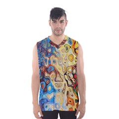 Background Structure Absstrakt Color Texture Men s Basketball Tank Top by Amaryn4rt