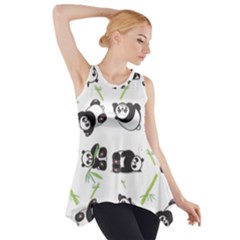 Panda Tile Cute Pattern Side Drop Tank Tunic