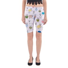 Sheep Cartoon Colorful Yoga Cropped Leggings by Amaryn4rt