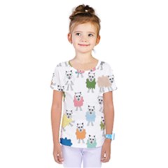 Sheep Cartoon Colorful Kids  One Piece Tee