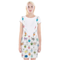 Sheep Cartoon Colorful Suspender Skirt by Amaryn4rt