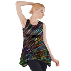 Texture Colorful Abstract Pattern Side Drop Tank Tunic by Amaryn4rt