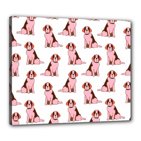 Dog Animal Pattern Canvas 24  X 20  by Amaryn4rt