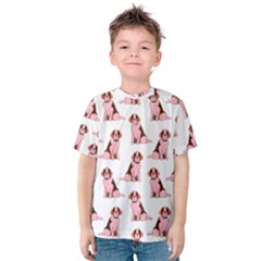 Dog Animal Pattern Kids  Cotton Tee