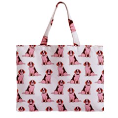 Dog Animal Pattern Zipper Mini Tote Bag