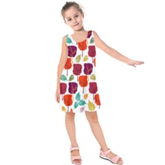 Tree Pattern Background Kids  Sleeveless Dress