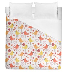 Animal Pattern Happy Birds Seamless Pattern Duvet Cover (queen Size)