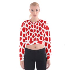 Animal Animalistic Pattern Women s Cropped Sweatshirt by Amaryn4rt