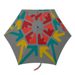 Arrows Center Inside Middle Mini Folding Umbrellas