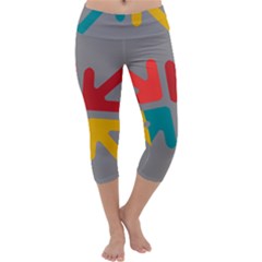 Arrows Center Inside Middle Capri Yoga Leggings by Amaryn4rt