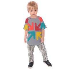 Arrows Center Inside Middle Kids  Raglan Tee