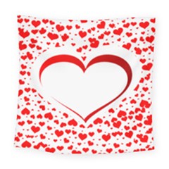 Love Red Hearth Square Tapestry (large) by Amaryn4rt