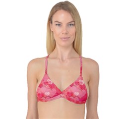 Hearts Pink Background Reversible Tri Bikini Top by Amaryn4rt