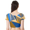 Abstract Background Pattern Short Sleeve Crop Top (Tight Fit) View2