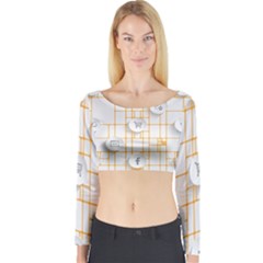 Icon Media Social Network Long Sleeve Crop Top by Amaryn4rt