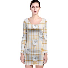 Icon Media Social Network Long Sleeve Bodycon Dress by Amaryn4rt