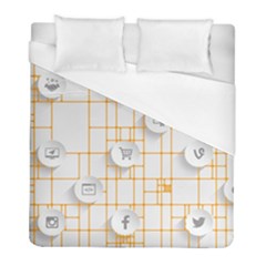 Icon Media Social Network Duvet Cover (full/ Double Size)