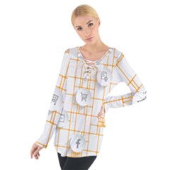 Icon Media Social Network Women s Tie Up Tee by Amaryn4rt