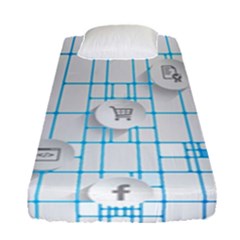 Icon Media Social Network Fitted Sheet (single Size)