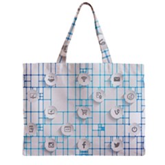 Icon Media Social Network Zipper Mini Tote Bag by Amaryn4rt