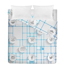 Icon Media Social Network Duvet Cover Double Side (full/ Double Size)