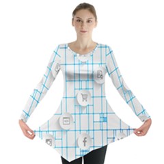 Icon Media Social Network Long Sleeve Tunic 