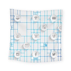 Icon Media Social Network Square Tapestry (small) by Amaryn4rt